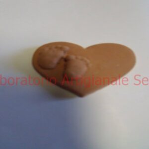 Art. C/76a cm. 4x4 CUORE con impronte